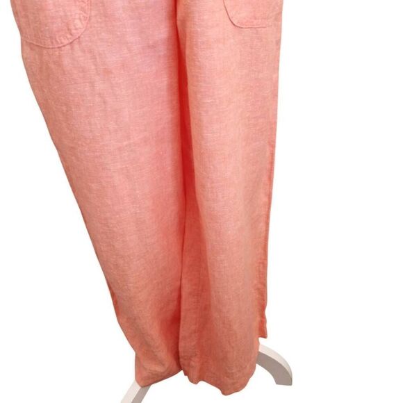 JONES & CO PEACH LINEN BLEND CROP PANTS SZ.M NWOT. - Picture 4 of 10